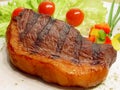 Picanha, Tapa de Cuadril, Steak with salad Royalty Free Stock Photo