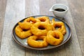 Picarones, peruvian pumpkin doughnuts