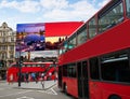 Piccadilly Circus London digital photomount Royalty Free Stock Photo