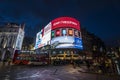 Piccadilly circus at night Royalty Free Stock Photo