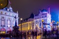 Piccadilly Circus at Night in London, UK Royalty Free Stock Photo