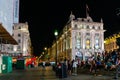 Piccadilly Circus square at night in London, England, UK Royalty Free Stock Photo