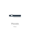 Piccolo icon vector. Trendy flat piccolo icon from music collection isolated on white background. Vector illustration can be used