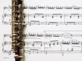 Piccolo and sheet music Royalty Free Stock Photo