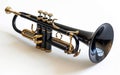Piccolo Trumpet Harmony On White Background Royalty Free Stock Photo