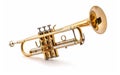 Piccolo Trumpet On White Background Royalty Free Stock Photo