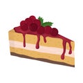 Pice of cake with cherry