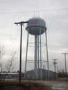 Picher, Oklahoma Water Tower on Cloudy Day Royalty Free Stock Photo