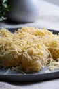 Pichi pichi is a form of Filipino dessert made from grated cassava