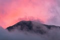 Pichincha Volcano Pink Sunset, Quito, Ecuador Royalty Free Stock Photo