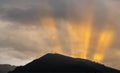 Pichincha Volcano Sunbeam, Quito, Ecuador Royalty Free Stock Photo