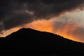 Pichincha Volcano Sunbeam Sunset, Quito, Ecuador Royalty Free Stock Photo