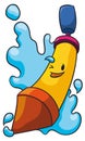 Playful Happy Water Gun or Pichkari Winking at You, Vector Illustration