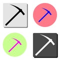 Pick axe. flat vector icon