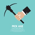 Pick Axe In Hand Royalty Free Stock Photo