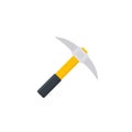 Pick axe icon, flat vector