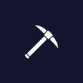 Pick axe, mining tool icon