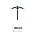 Pick axe vector icon on white background. Flat vector pick axe icon symbol sign from modern construction collection for mobile