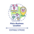 Pick business location concept icon