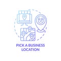 Pick business location for customers concept icon