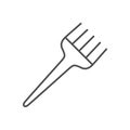 Pick comb line outline icon