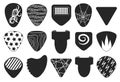 Pick of guitar isolated black set icon. Vector black set icon plectrum. Vector illustration electric pick of guitar on Royalty Free Stock Photo