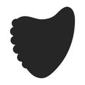 Pick guitar vector black icon. Vector illustration plectrum on white background. Isolated black illustration icon of