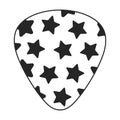 Pick guitar vector black icon. Vector illustration plectrum on white background. Isolated black illustration icon of