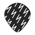 Pick guitar vector black icon. Vector illustration plectrum on white background. Isolated black illustration icon of Royalty Free Stock Photo