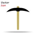 The pick icon. Pickax symbol. Flat Vector illustration eps 10