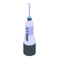 Pick teeth irrigator icon isometric vector. Oral health