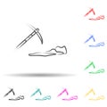 Pick, tool multi color set icon. Simple thin line, outline vector of desert icons for ui and ux, website or mobile application Royalty Free Stock Photo