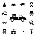 pick-up with cargo icon. Detailed set of Transport icons. Premium quality graphic design sign. One of the collection icons for we