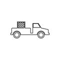 pick-up with cargo icon. Element of transport for mobile concept and web apps icon. Outline, thin line icon for website design and