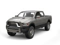 Pick-up truck - dark gray metallic - studio shot Royalty Free Stock Photo