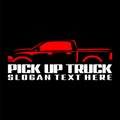 Pick up truck logo design vector Royalty Free Stock Photo