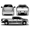 Pick up truck logo Royalty Free Stock Photo