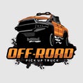Pick up truck logo design Royalty Free Stock Photo