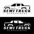 pick up truck logo design vector Royalty Free Stock Photo