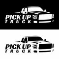 pick up truck logo design vector Royalty Free Stock Photo