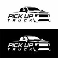 pick up truck logo design vector Royalty Free Stock Photo