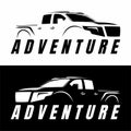 pick up truck logo design vector Royalty Free Stock Photo