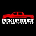 Pick up truck logo design vector Royalty Free Stock Photo