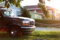 Pick-up truck suburb