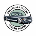 pick up trucks classic illustration design vector