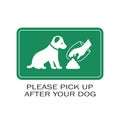 Pick up after your dog Royalty Free Stock Photo