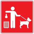 Pick up after your dog sign.