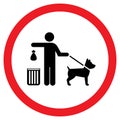 Pick up after your dog sign. Royalty Free Stock Photo