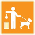 Pick up after your dog sign. Royalty Free Stock Photo