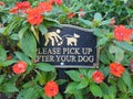 Pick up after your dog sign Royalty Free Stock Photo